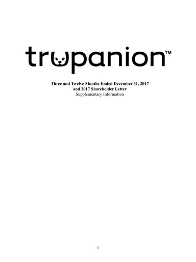 Vorschaubild Trupanion
 Quartalsbericht 2017-q4