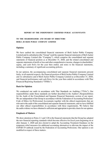 Thumbnail Berli Jucker (BJC) Financial Statement 2020