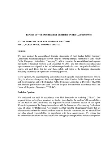 Thumbnail Berli Jucker (BJC) Financial Statement 2021