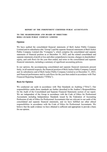 Thumbnail Berli Jucker (BJC) Financial Statement 2023