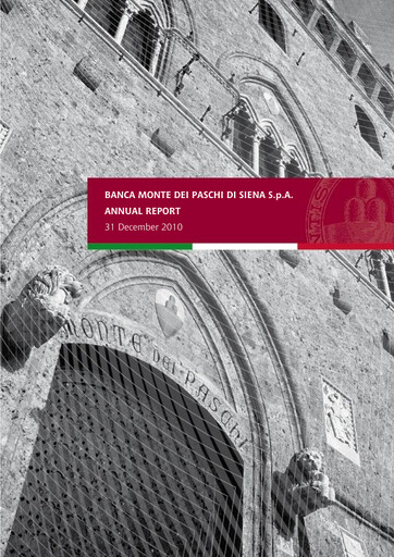 Thumbnail Banca Monte dei Paschi di Siena Annual Report 2010