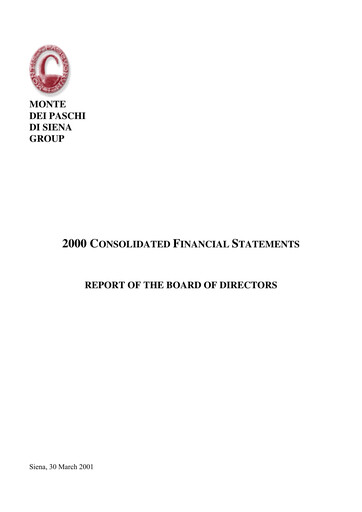 Thumbnail Banca Monte dei Paschi di Siena Financial Statement 2000