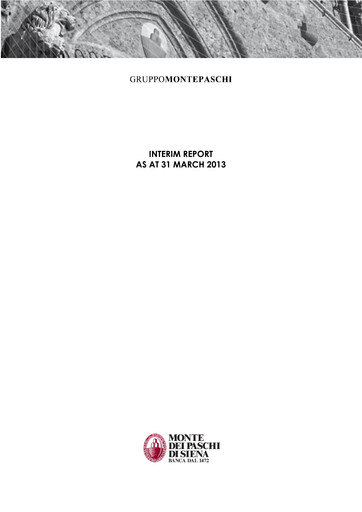 Thumbnail Banca Monte dei Paschi di Siena Quarterly Report 2013-q1