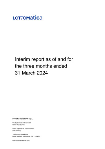 Thumbnail Lottomatica Group Quarterly Report 2024-q1