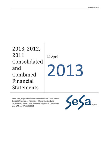 Thumbnail SeSa S.p.A. Financial Statement 2013