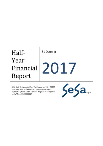 Miniature SeSa S.p.A. Rapport semestriel 2017-h1