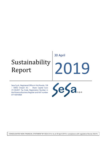 Miniature SeSa S.p.A. Rapport de durabilité 2018-2019