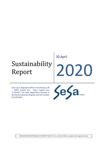 Miniature SeSa S.p.A. Rapport de durabilité 2019-2020