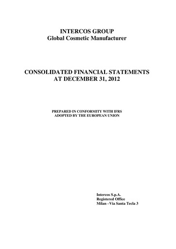Thumbnail Intercos Financial Statement 2012