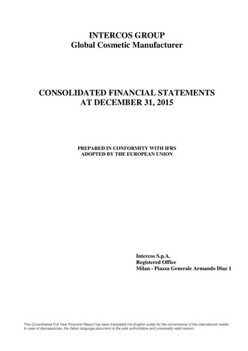Thumbnail Intercos Financial Statement 2015