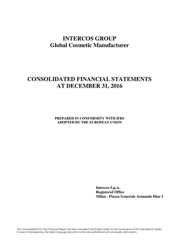 Thumbnail Intercos Financial Statement 2016