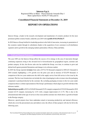 Thumbnail Intercos Financial Statement 2019