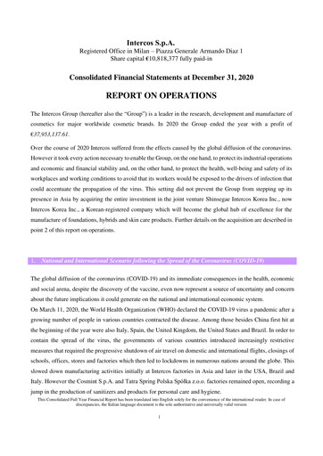 Thumbnail Intercos Financial Statement 2020