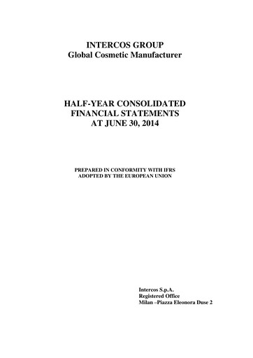 Thumbnail Intercos Half-year Report 2014-h1