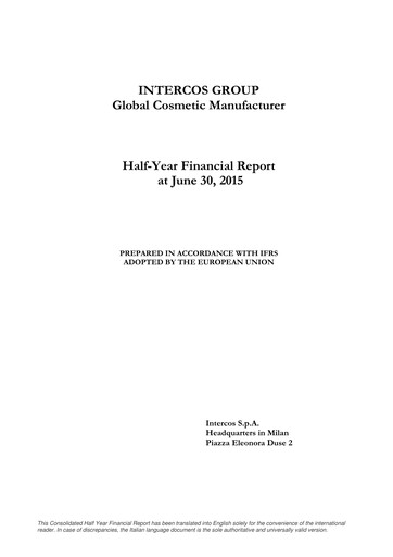 Thumbnail Intercos Half-year Report 2015-h1
