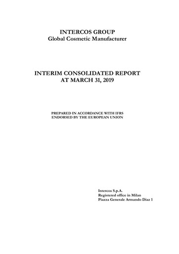 Thumbnail Intercos Quarterly Report 2019-q1