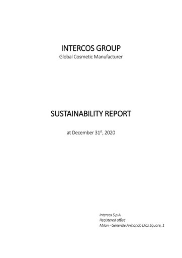 Thumbnail Intercos Sustainability Report 2020