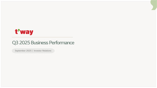 Vorschaubild T’way Air Quartalsbericht 2025-q3