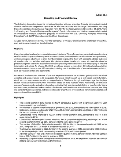 Thumbnail trivago Quarterly Report 2019-q2