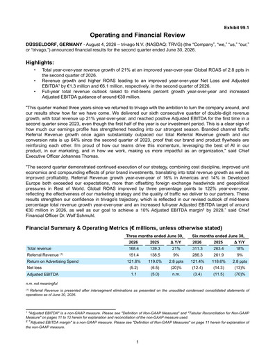 Thumbnail trivago Quarterly Report 2026-q2