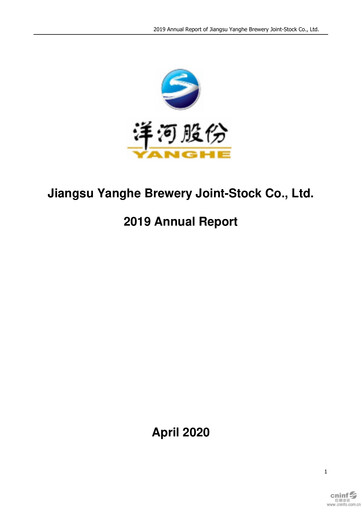 Miniature YANGHE Rapport annuel 2019