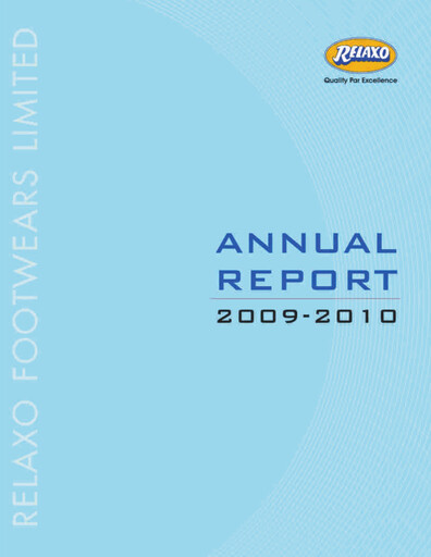 Thumbnail Relaxo Footwear Annual Report 2009-2010