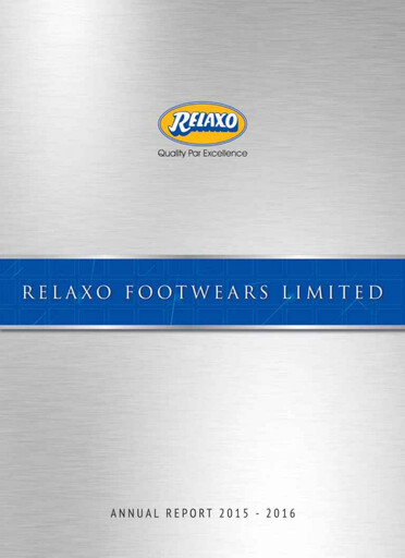 Thumbnail Relaxo Footwear Annual Report 2015-2016