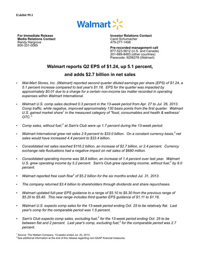 Miniature Walmart Rapport trimestriel 2014-q2