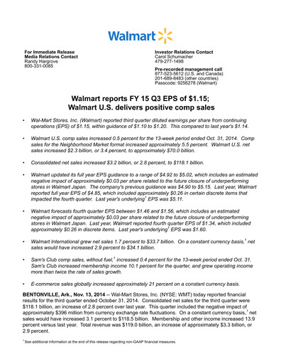 Miniature Walmart Rapport trimestriel 2015-q3