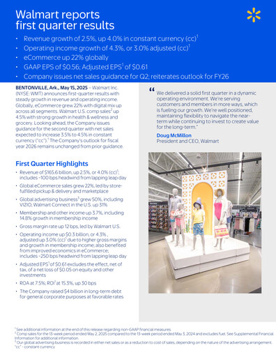 Miniature Walmart Rapport trimestriel 2026-q1