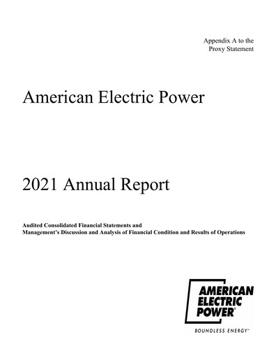 Thumbnail American Electric Power Annual Report 2021