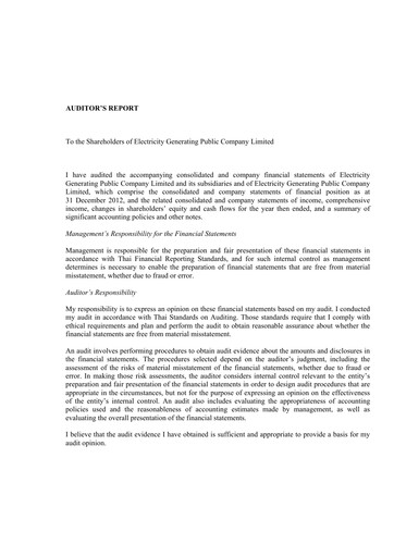 Thumbnail Electricity Generating Public Company Financial Statement 2012