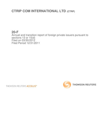 Thumbnail Trip.com Annual Report 2011