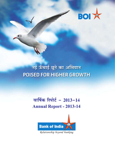 Thumbnail Bank of India
 Annual Report 2013-2014