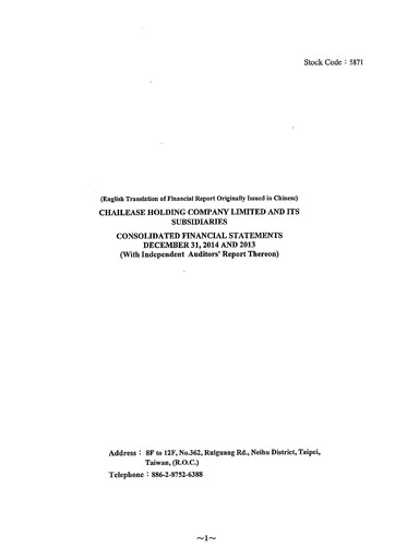Thumbnail Chailease Holding Financial Statement 2014
