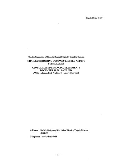 Thumbnail Chailease Holding Financial Statement 2015