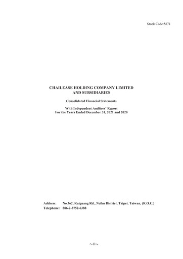 Thumbnail Chailease Holding Financial Statement 2021