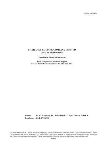 Thumbnail Chailease Holding Financial Statement 2022