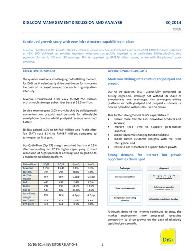 Thumbnail Celcomdigi Quarterly Report 2014-q3