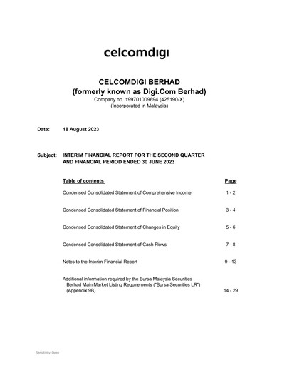 Thumbnail Celcomdigi Quarterly Report 2023-q2