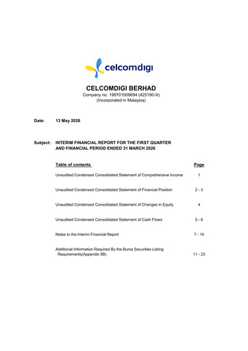 Thumbnail Celcomdigi Quarterly Report 2026-q1