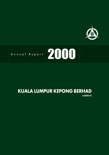 Miniature Kuala Lumpur Kepong Rapport annuel 2000