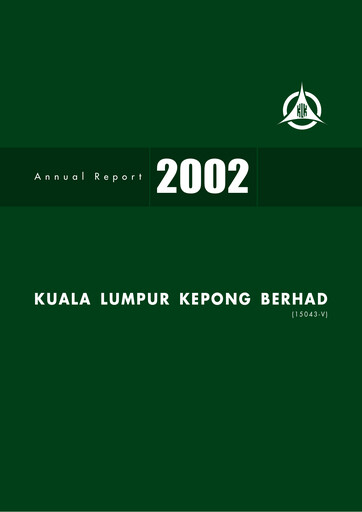 Miniature Kuala Lumpur Kepong Rapport annuel 2002