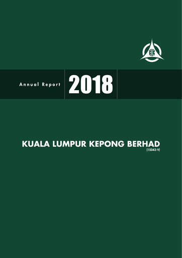 Miniature Kuala Lumpur Kepong Rapport annuel 2018