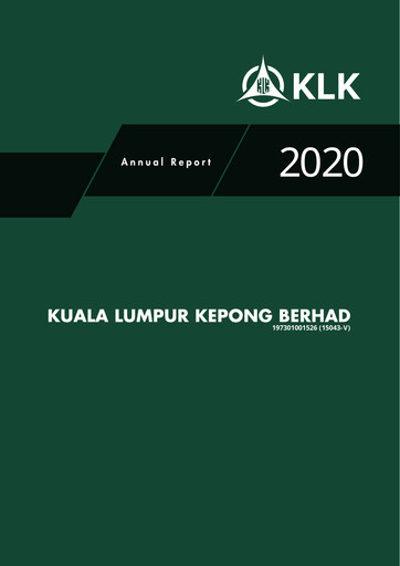 Miniature Kuala Lumpur Kepong Rapport annuel 2020