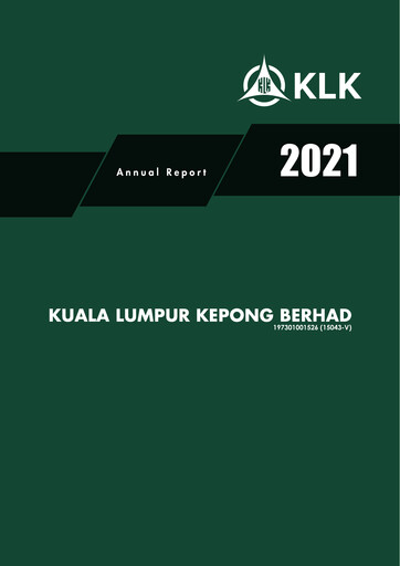Miniature Kuala Lumpur Kepong Rapport annuel 2021