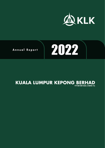 Miniature Kuala Lumpur Kepong Rapport annuel 2022