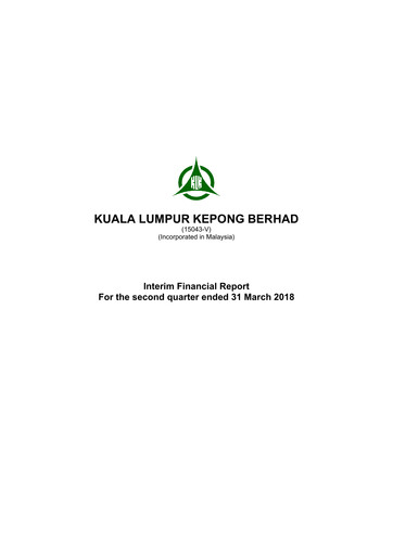 Vorschaubild Kuala Lumpur Kepong Quartalsbericht 2018-q2
