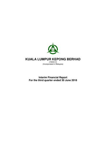 Vorschaubild Kuala Lumpur Kepong Quartalsbericht 2018-q3