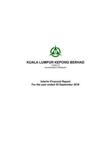 Miniature Kuala Lumpur Kepong Rapport trimestriel 2018-q4